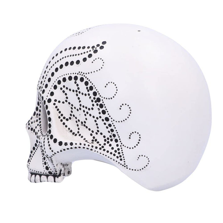 Pointilist Skull Figurine Large 13.8cm