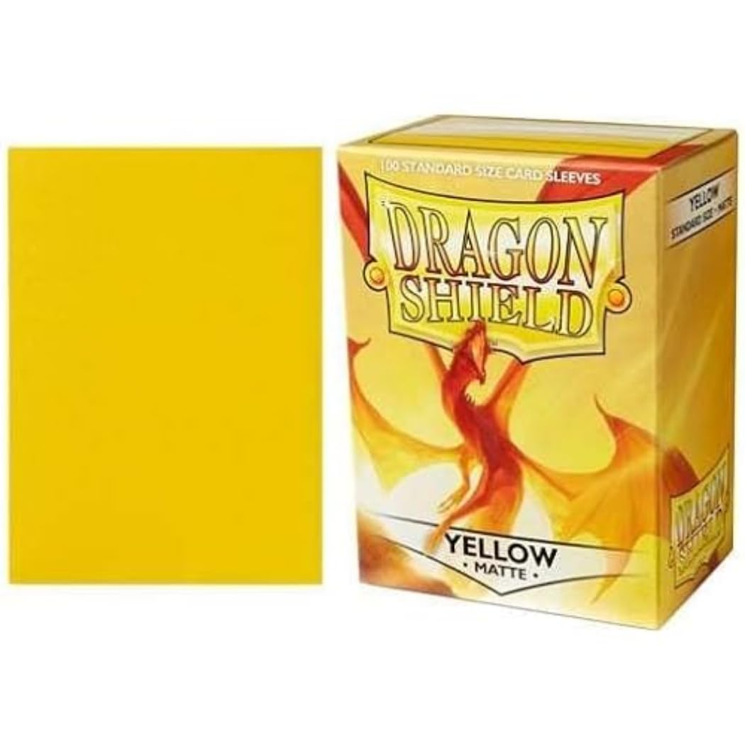 UNIT Dragon Shield Matte Yellow 100 ct in box Gaming Accessory by Arcane Tinmen 1