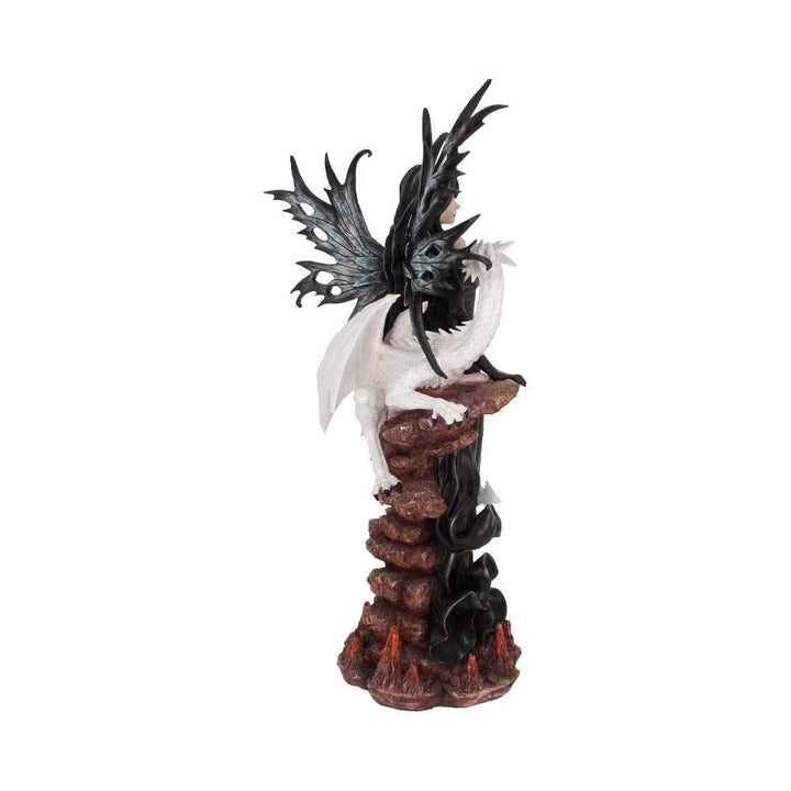 Isabelle 57cm Dark Fairy and White Dragon Figurine