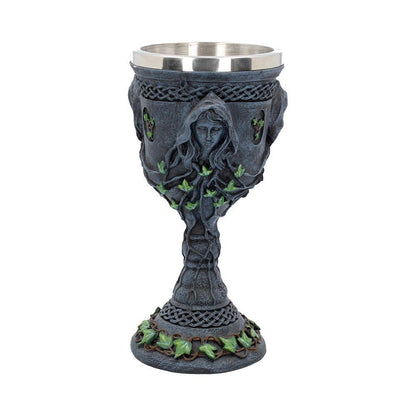 Mother Maiden and Crone Chalice Bronze Triple Goddess Wine Glass 21cm 2