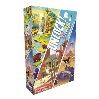 Unlock! Kids: Stories from The Past Card Game - Escape Room Game for Kids and Adults, Cooperative Mystery Game for Family Game Night, Ages 6+, 1-4 Players, 20-60 Minute Playtime, Made by Space Cow 1