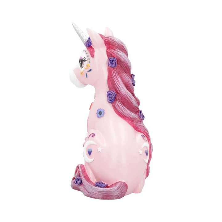 Candycorn Pink Day of the Dead Skeleton Unicorn Figurine 24cm