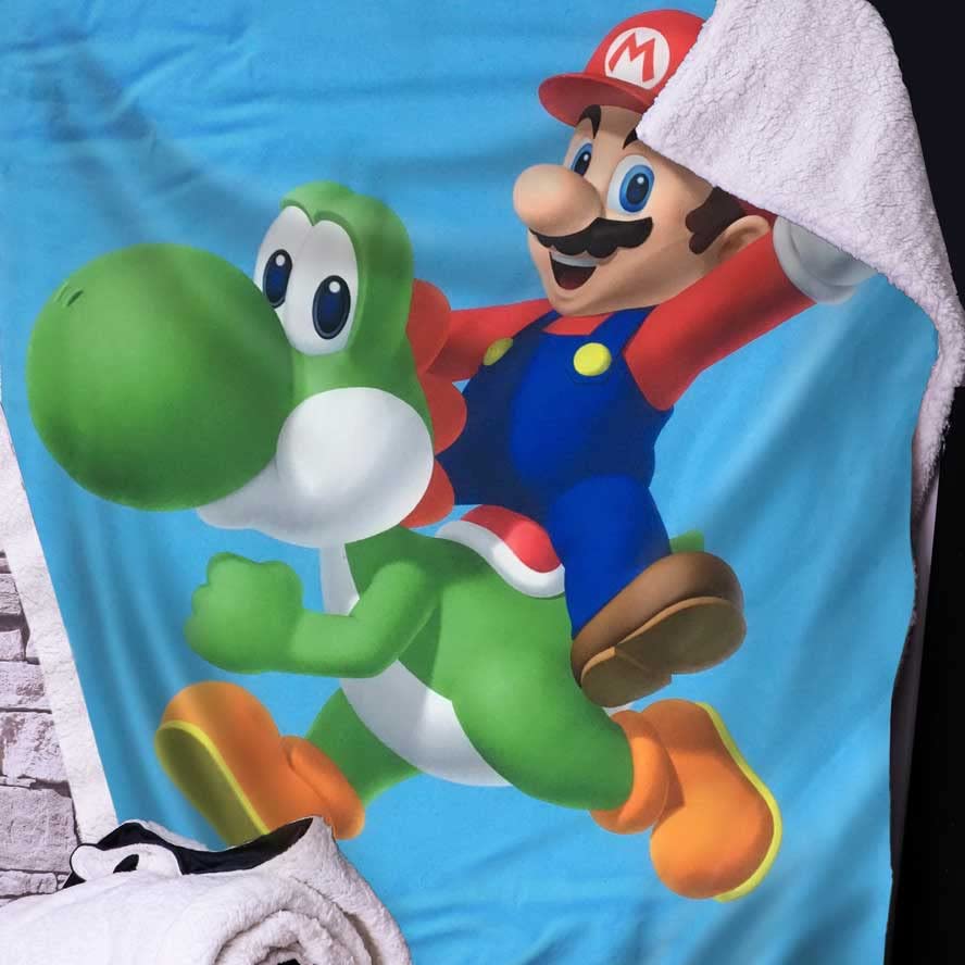 Super Mario and Yoshi Throw Blanket 100 X 150cm 3