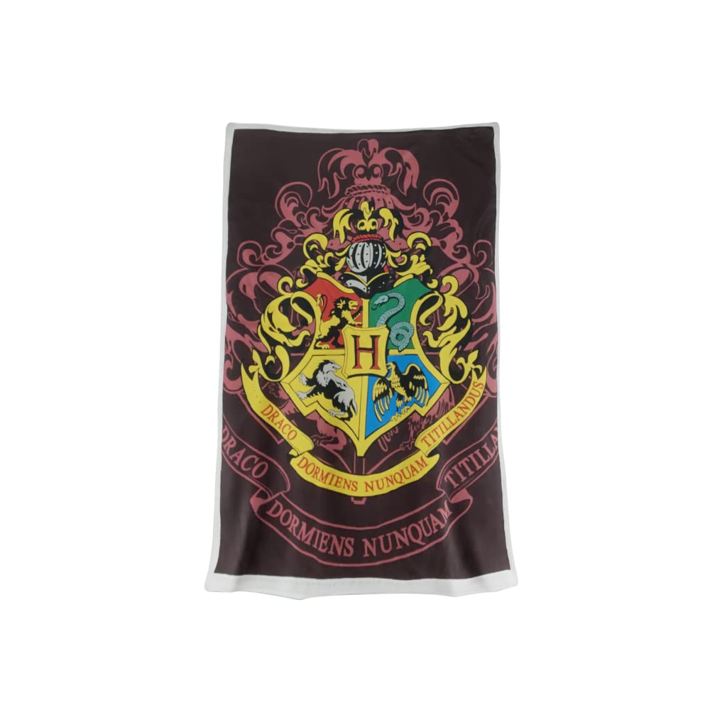 Harry Potter Hogwarts Crest Soft To Touch Throw 100 x 150cm