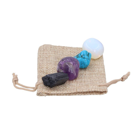 Dreamstones and Pouch Set of 4 Healing Stones 2