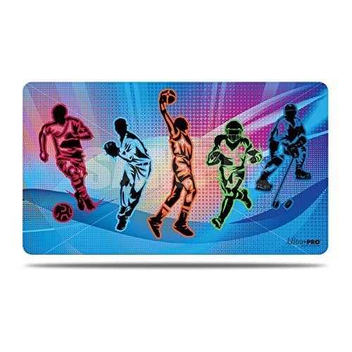 Ultra PRO - Sports Silhouette Breaker Play Mat, Perfect Play Mat for Collectible Sports Cards and Sports Trading Cards, Features Baseball, Soccer, Football, Basketball, & Hockey, Great as Mouse Pad 1