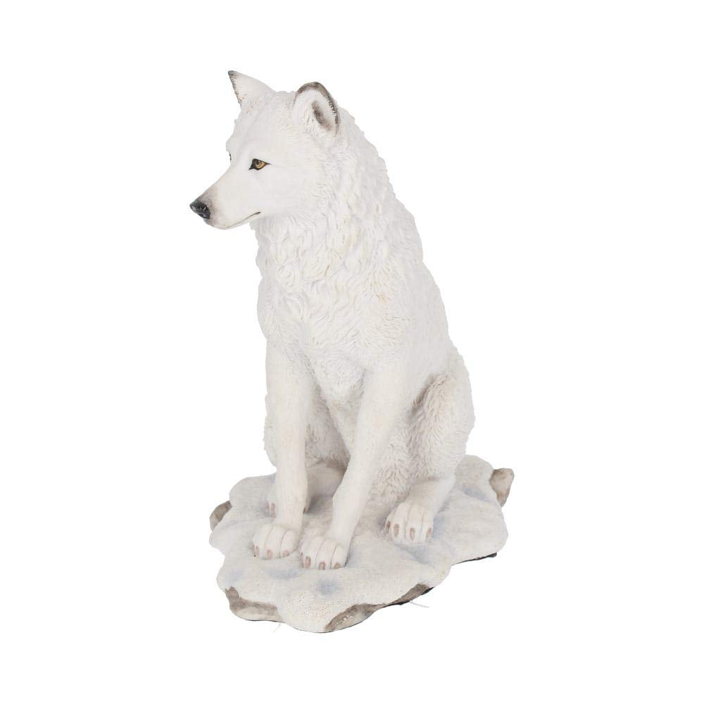 White Ghost Wolf Figurine Ornament 19.5cm