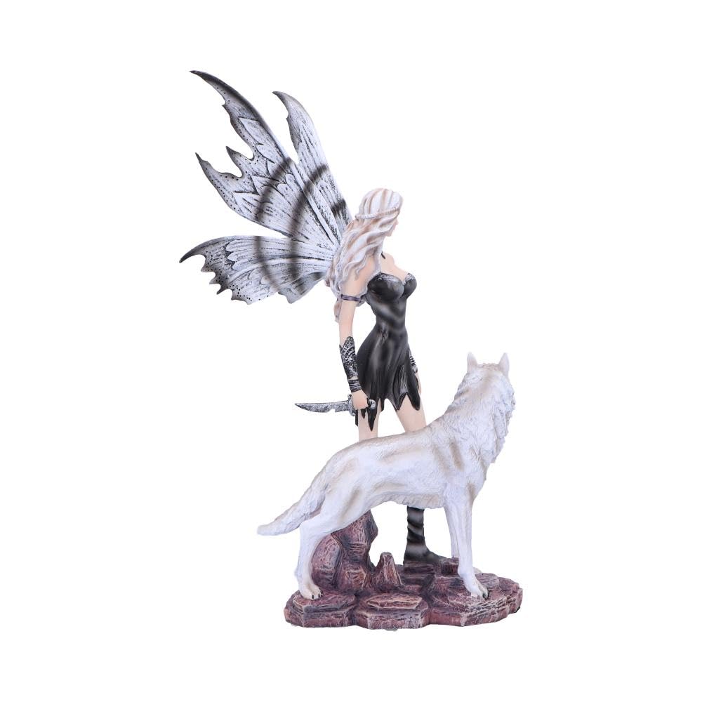 Esarosa Gothic Fairy and Wolf Resin Figurine 22cm 4