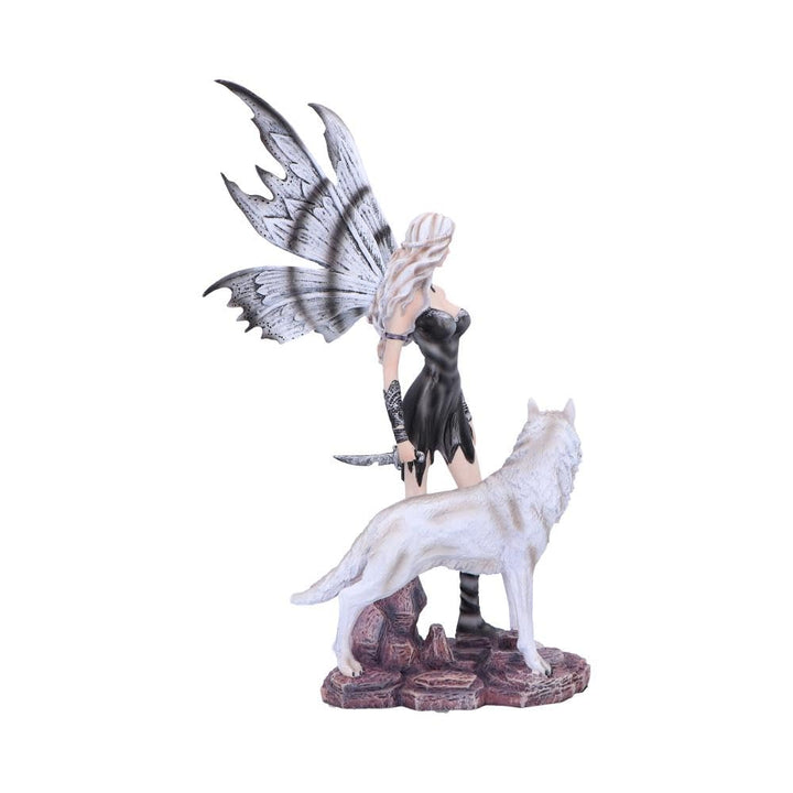 Esarosa Gothic Fairy and Wolf Resin Figurine 22cm 4