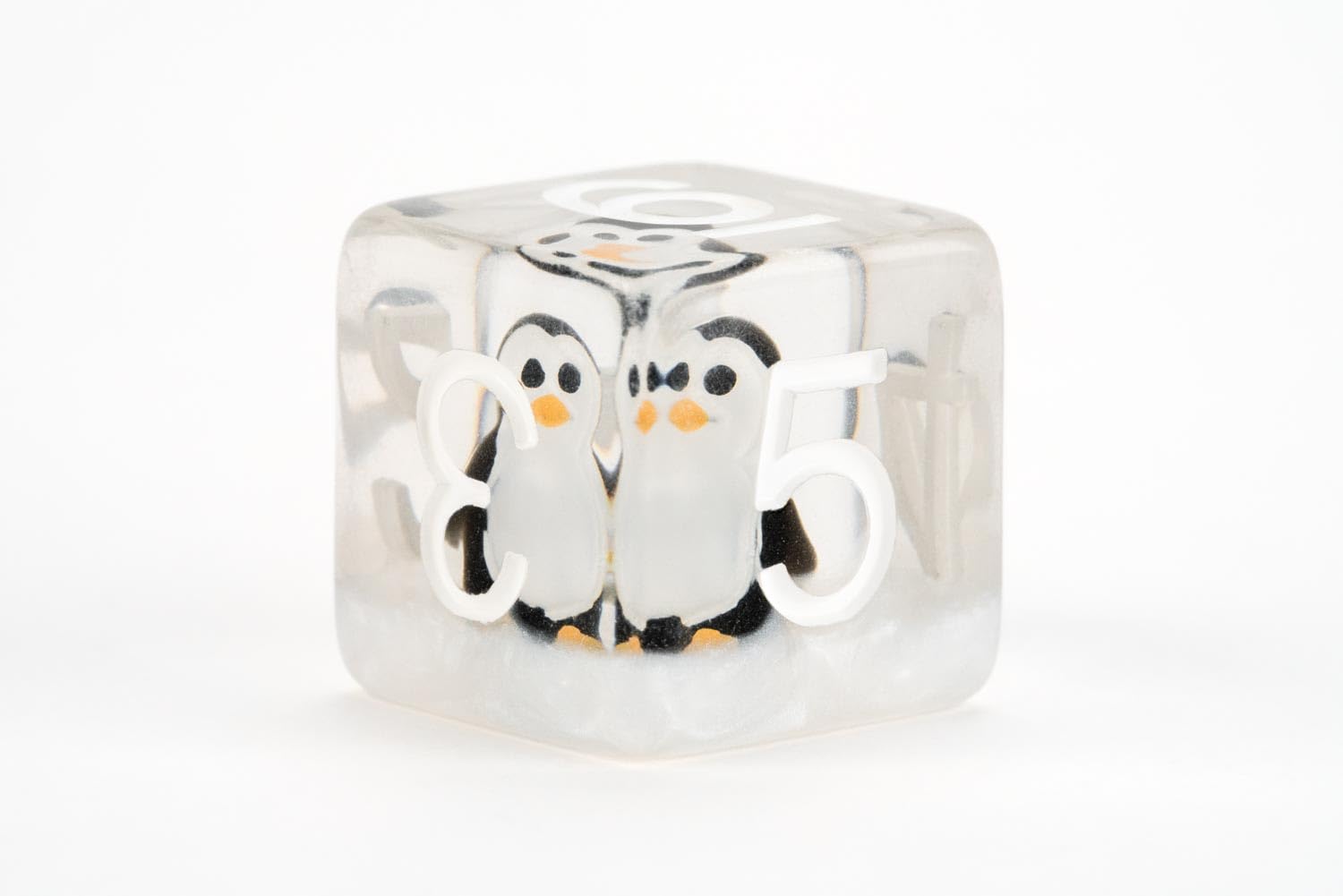 Resin Poly Dice Set Penguin Dice Gaming Accessory by Metallic Dice 7