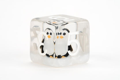 Resin Poly Dice Set Penguin Dice Gaming Accessory by Metallic Dice 7