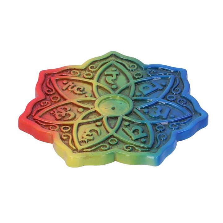 Rainbow Meditation Incense Burner Set of 4 12cm