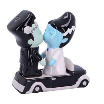 Frankenstein and His Bride Salt Pepper Shakers Made for Each Other 11.4cm 4