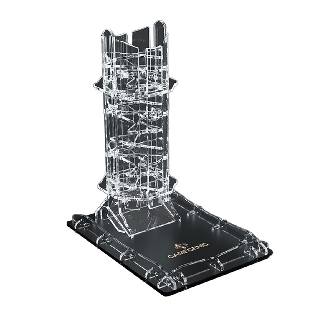 Gamegenic Crystal Twister Premium Dice Tower | Unique Dice-Rolling Experience | Accessory for Board Games, Tabletop Games and Dice Rolling Games | Easy Assembly | Clear Acrylic Dice Tower | Made 1