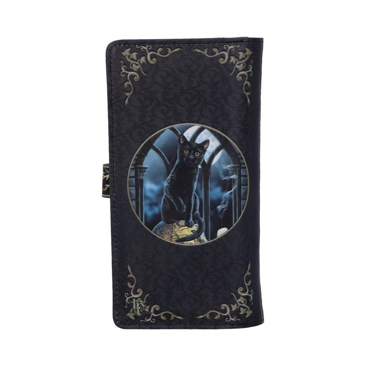 Lisa Parker Spirits of Salem Black Cat Skull Map Embossed Purse 18.5cm