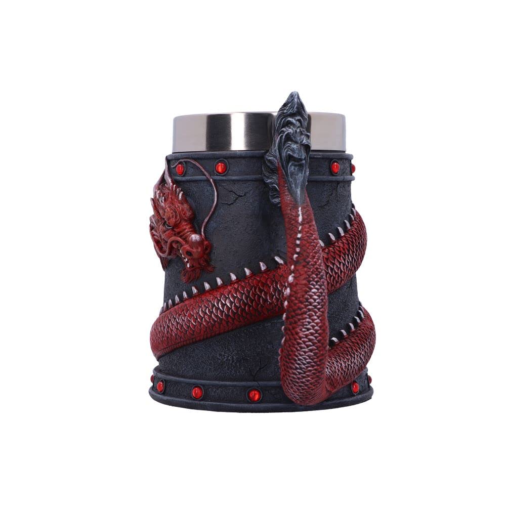 Dragon Coil Tankard Red 16cm 3