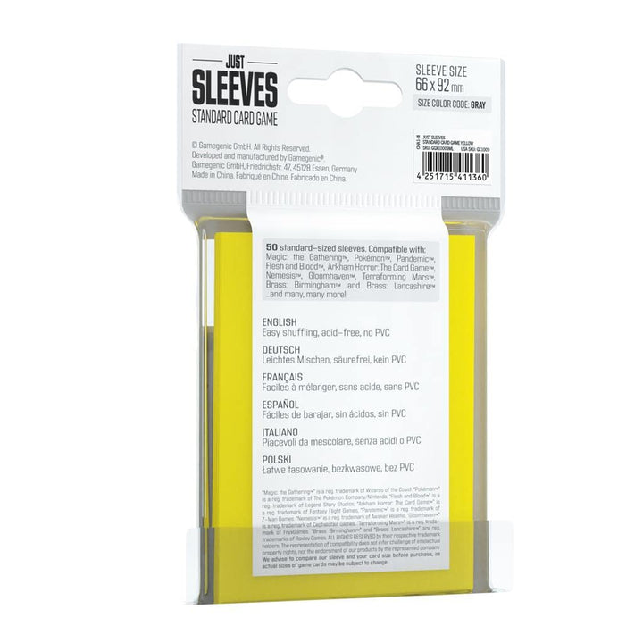 Just Sleeves | Pack of 50 Standard Card Sleeves for Board Game and Card Game