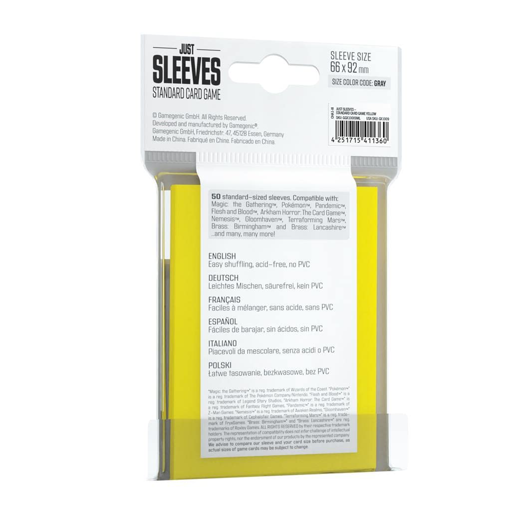 UNIT Gamegenic Just Sleeves Standard Card Game Blue 50 ct Gaming Accessory 10