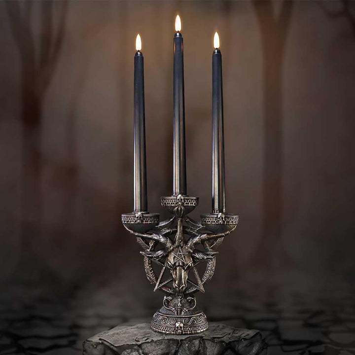 Baphomets Radiance Candelabra with LED Candles 46cm