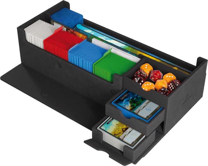 Gamegenic Cards’ Lair Pro 1000+ Convertible Gaming Box - Premium Storage and Organization for Serious Gamers, Holds Cards, Deck Boxes, and Accessories, Black Color, Made