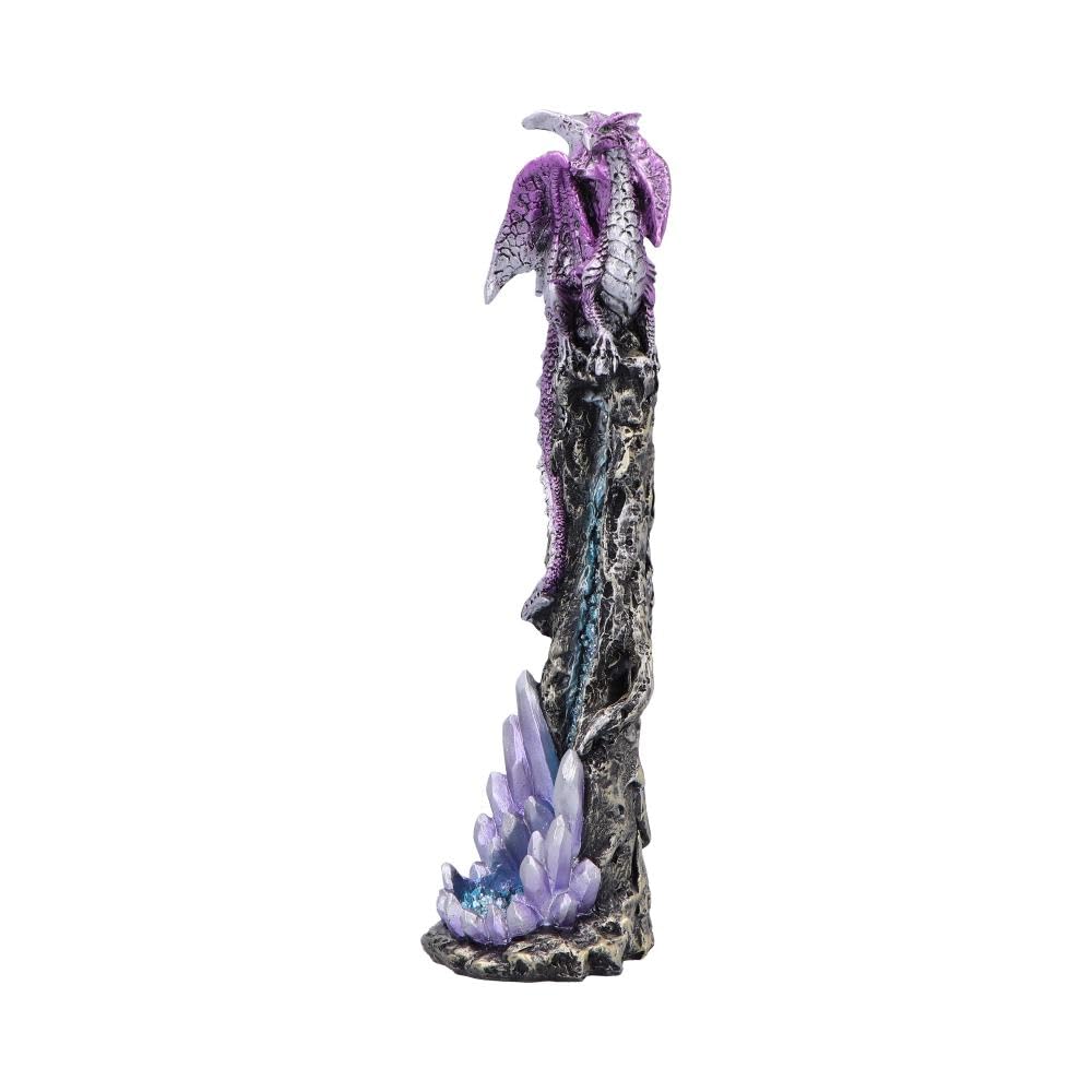 Mythic Crystal Dragon Incense Stick Holder 27cm