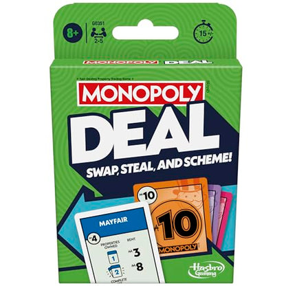 Monopoly Hasbro Gaming Deal Strategy Card Game for 8+ Year Old Kids, for 2-5 Players, Family Games for Children and Adults, Fun Christmas and Birthday Party Gift Idea 1