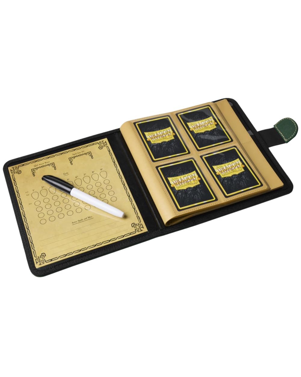 Arcane Tinmen Dragon Shield: Roleplaying Spell Codex: Forest Green – Compatible with Official DND Spell Cards – Dry Erase Marker and 5e Compatible Spell Slot Tracker Included 2