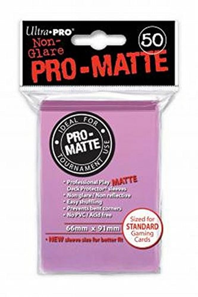 Matte Deck Protectors 50CT Pink Card Sleeve by Ultra Pro 1