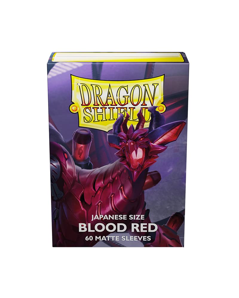 UNIT Dragon Shield Matte Sleeves Japanese Size Blood Red 60 Gaming Accessory by Arcane Tinmen 2