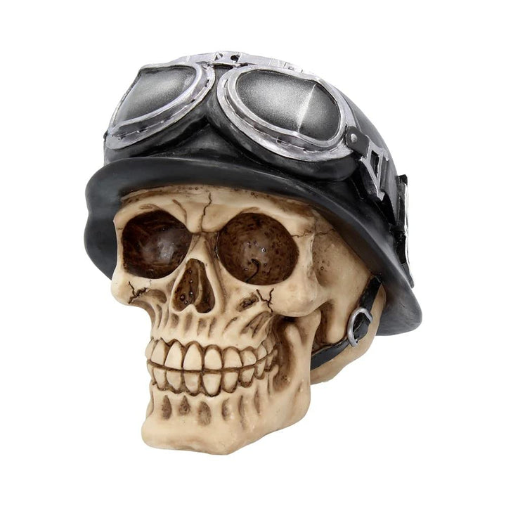 Iron Cross Helmet and Goggles Biker Skull 15.5cm