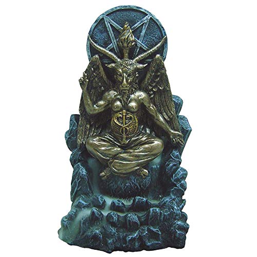 Baphomet Antiquity Occult Backflow Incense Burner Gothic Ornament 18cm 7