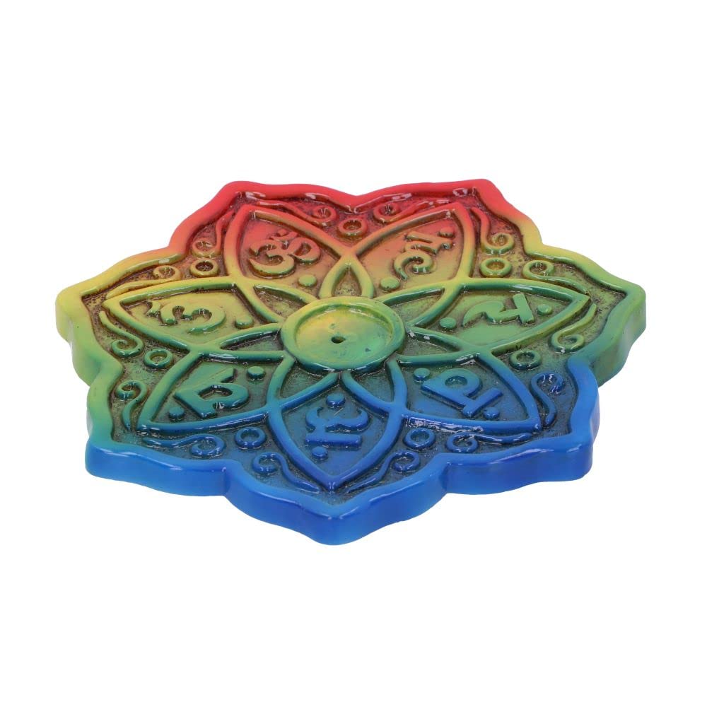 Rainbow Meditation Incense Burner Set of 4 12cm