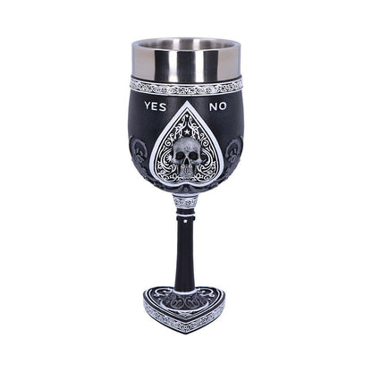 Black and White Spirit Board Goblet Glass 4