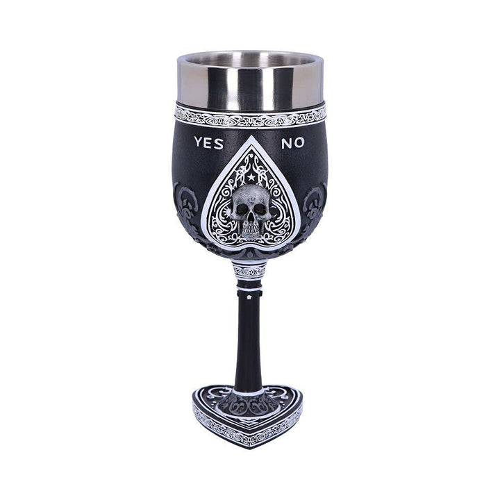 Black and White Spirit Board Goblet Glass