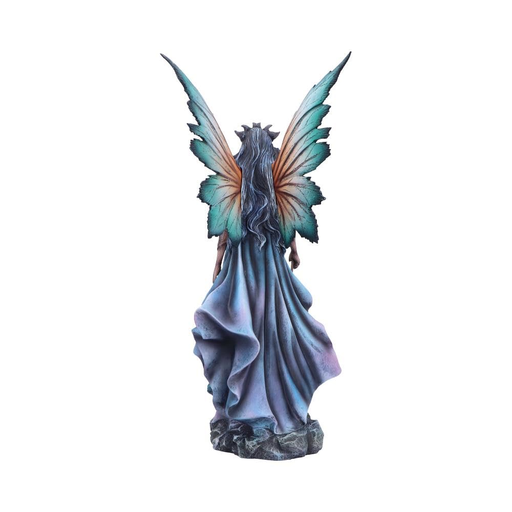 Warden of the Night Sky Fairy Figurine with Moon Staff and Wings 4