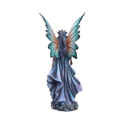 Warden of the Night Sky Fairy Figurine with Moon Staff and Wings 4