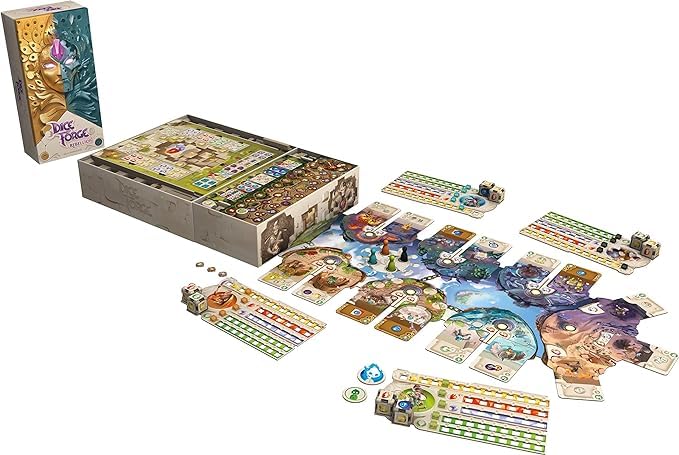 Dice Forge Rebellion Board Game Expansion - New Challenges, More Glory! Dice Crafting Strategy Game, Fun Family Game for Kids & Adults, Ages 10+, 2-4 Players, 45 Minute Playtime, Made by Libellud