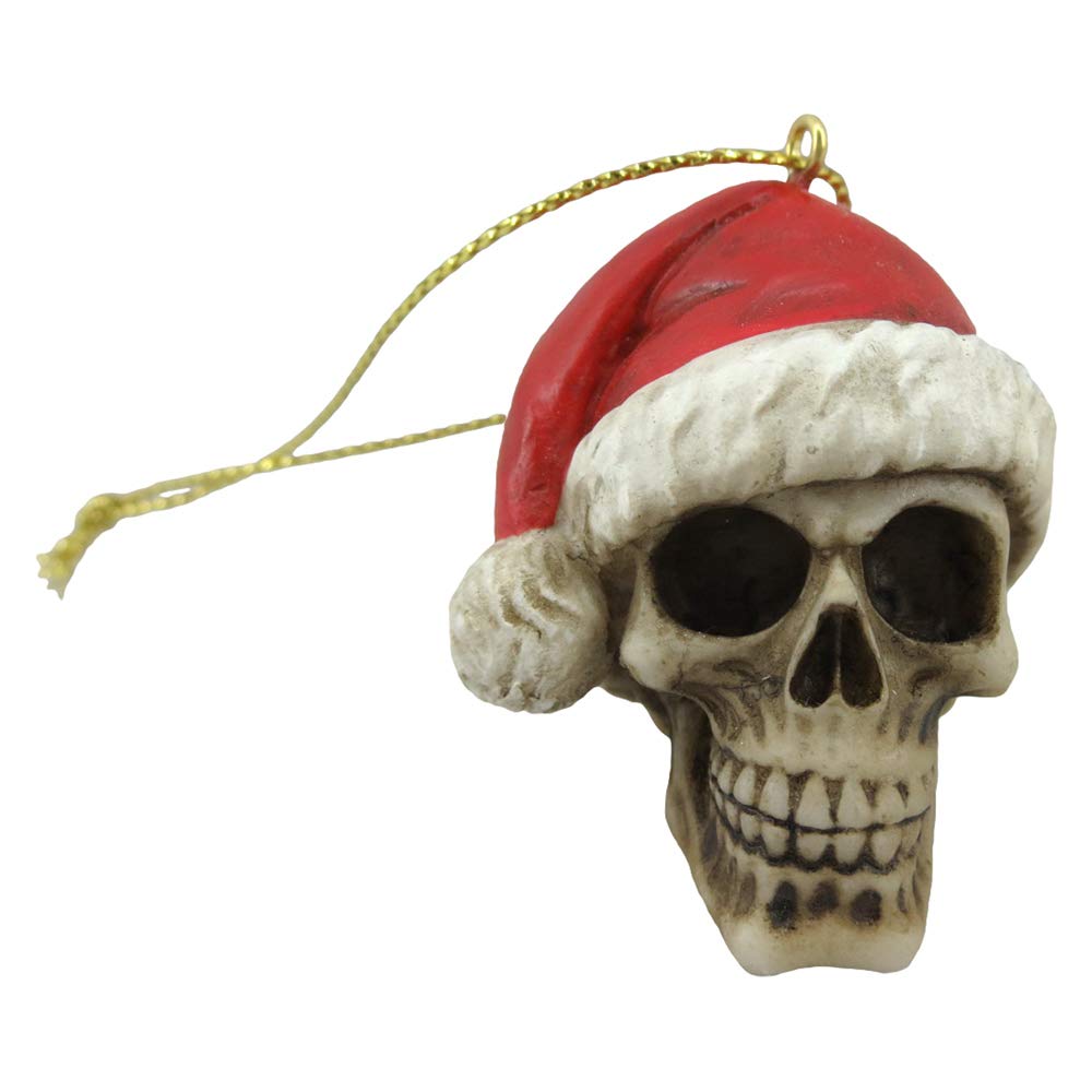 Set of Twelve Silent Night Skull Baubles Bauble 4.3cm 3