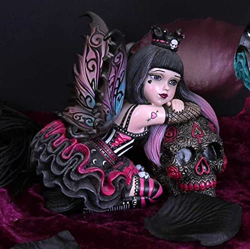 Little Shadows Lolita Figurine Gothic Fairy and Sugar Skull Ornament 12cm