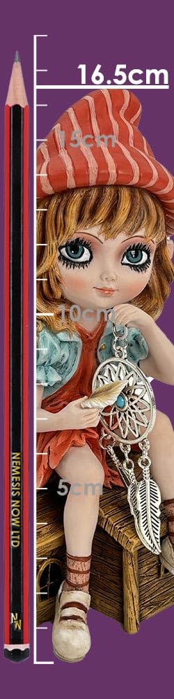 Autumn Fae Fairy Figurine with Dream Catcher and Bird 17cm