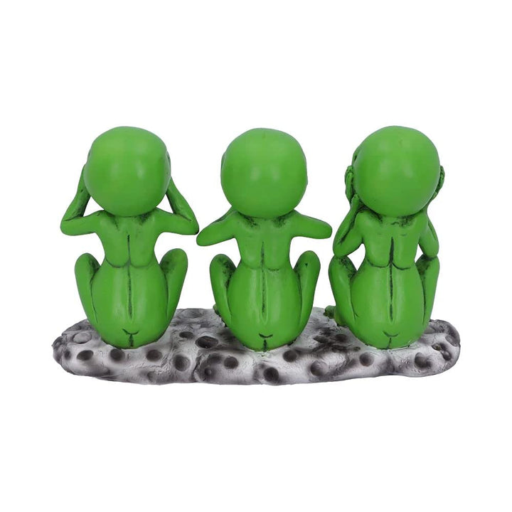 Three Wise Martians 16cm See No Hear Speak Evil Alien Figurines