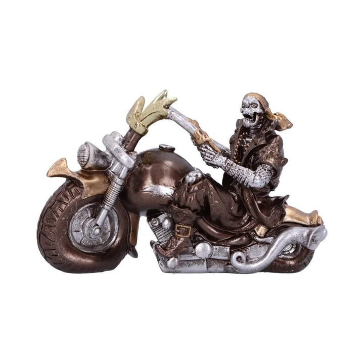 Bronze Full Throttle Motorbike Figurine 17cm