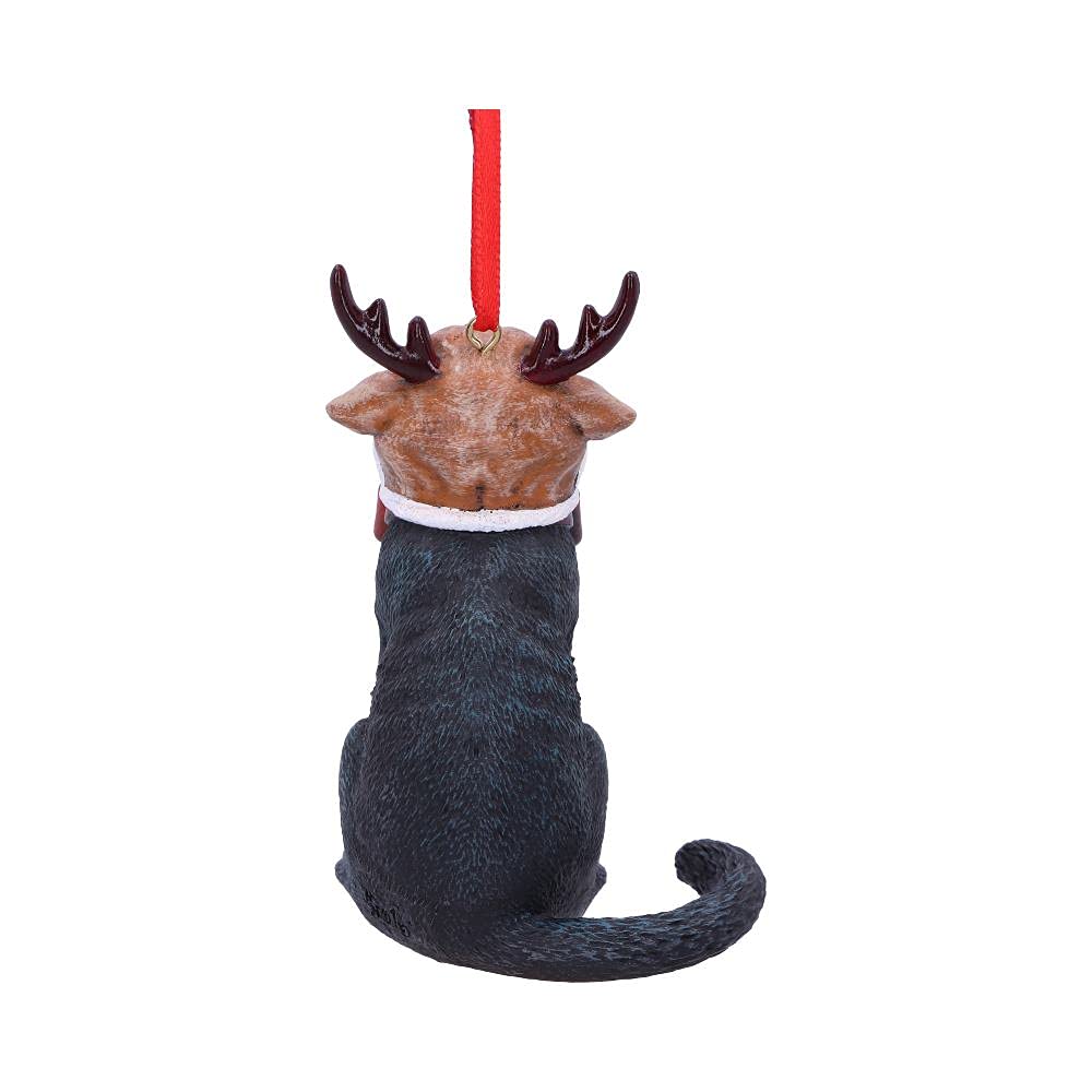 Reindeer Cat Hanging Ornament 9cm by Lisa Parker 3