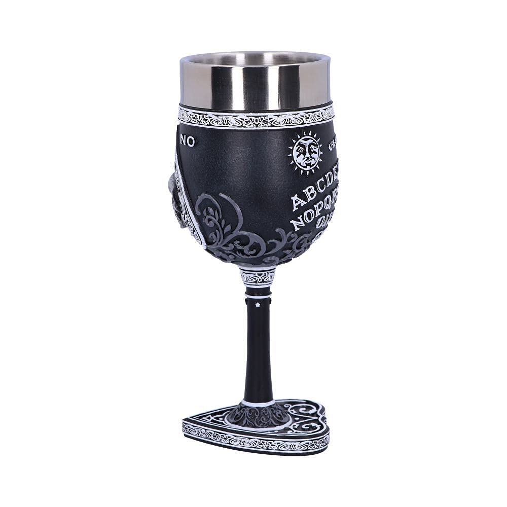 Black and White Spirit Board Goblet Glass 5