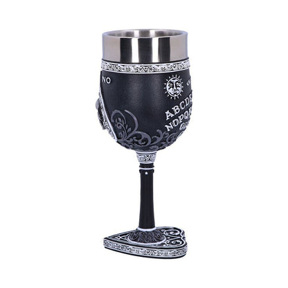 Black and White Spirit Board Goblet Glass 5