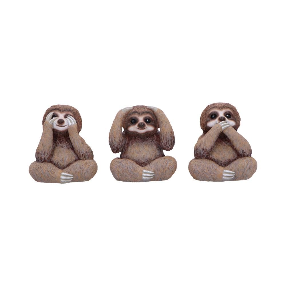 Three Wise Sloths Figurines by Nemesis Now 8cm