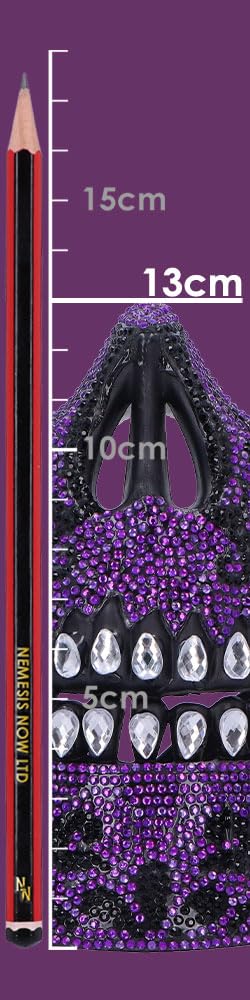 Jewelled Masquerade Purple 17.5cm Day of the Dead Mask for Cosplay 9