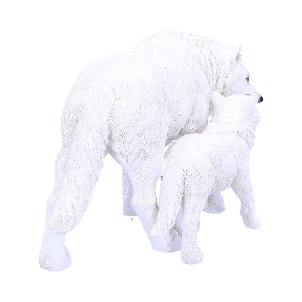 Winter Offspring Mother and Wolf Pup Ornament 27.5cm 4
