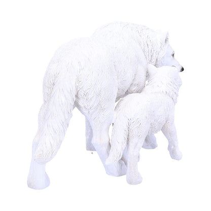 Winter Offspring Mother and Wolf Pup Ornament 27.5cm 4