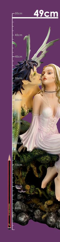 Kiss of Fate Twin Fairy Figurine with Romantic Mythical Theme 8